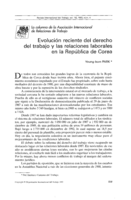 Evolución reciente del derecho del trabajo y las relaciones laborales en la República de Corea