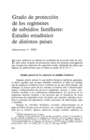 Grado de protección de los regimes de subsidios familiares: estudio estadístico de distintos países