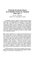 Evolución del derecho laboral en la República Federal de Alemania desde 1945: I