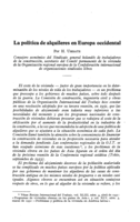 La política de alquileres en Europa occidental