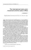 The international trade union movement and the Labour Office
