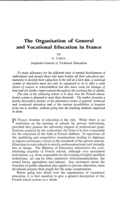 The organisation of general and vocational education in France