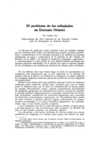 El problema de los refugiados en Extremo Oriente