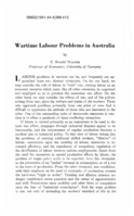 Wartime labour problems in Australia