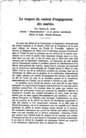 Le respect du contrat d'engagement des marins: [I]