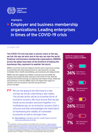 Employer and business membership organizations: leading enterprises in times of the COVID-19 crisis: highlights