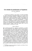 Los consejos de productores en Yugoslavia
