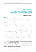 Labour mobility within the European Union: findings, stakes and prospects