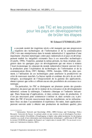 Les TIC et les possibilités pour les pays en développement de brûler les étapes