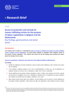 Access to protection and remedy for human trafficking victims for the purpose of labour exploitation in Belgium and the Netherlands: key findings, good practices and action points
