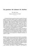 Les pensions des mineurs de charbon