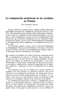 La readaptación profesional de los inválidos en Polonia