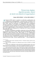 Personnes âgées: dignité sociale, statut et droit à la liberté d'organisation