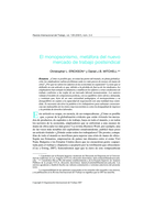 El monopsonismo, metáfora del nuevo mercado de trabajo postsindical