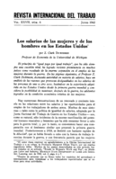 Los salarios de las mujeres y de los hombres en los Estados Unidos