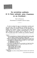 Les prestations médicales de la Caisse nationale suisse d'assurance en cas d'accidents