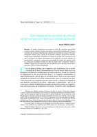 Sur l'application du droit du travail et de l'emploi au-delà du contrat de travail