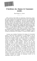 L'incidence des charges de l'assurance sociale