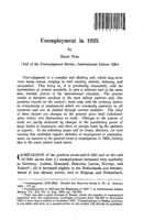 Unemployment in 1925