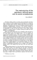 The restructuring of the petroleum refining sector and its social consequences