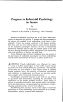 Progress in industrial psychology in France