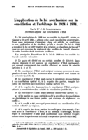 L'application de la loi néerlandaise sur la conciliation et l'arbitrage de 1924 à 1934