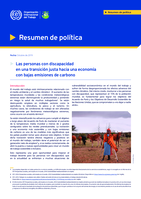 Las personas con discapacidad en una transición justa hacia una economía con bajas emisiones de carbono