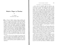 Relative wages in wartime