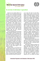 An overview of child labour in agriculture: World Day Against Child Labour, 12 June 2007