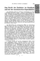 Performers' rights with regard to broadcasting and mechanical reproduction