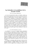 La Colombie et le problème de la sécurité sociale