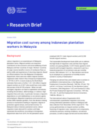 Migration cost survey among Indonesian plantation workers in Malaysia