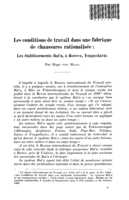 Les conditions de travail dans une fabrique de chaussures rationalisée: les établissements Bat'a, à Borovo, Yougoslavie
