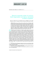 Beyond corporate codes of conduct: work organization and labour standards at Nike's suppliers