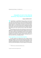 Inequality at work in the informal economy: key issues and illustrations