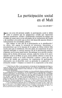 La participación social en el Malí