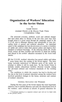 Organisation of workers' education in the Soviet Union