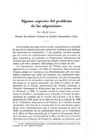 Algunos aspectos del problema de las migraciones