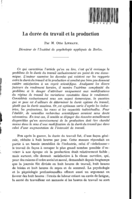 La durée du travail et la production