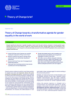 Theory of change towards a transformative agenda for gender equality in the world of work