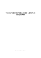 Tendances mondiales de l'emploi des jeunes: 2006