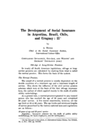 The development of social insurance in Argentina, Brazil, Chile, and Uruguay: II