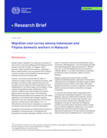 Migration cost survey among Indonesian and Filipina domestic workers in Malaysia