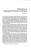 Treatment of immigrant workers in Sweden