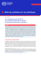 Les conséquences du COVID-19 sur l’économie informelle en Afrique et les mesures prises pour y faire face