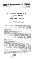 Los seguros sociales en la América latina: estado actual y desarrollo