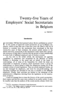 Twenty-five years of employers' social secretariats in Belgium