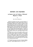 An enquiry into the position of returned migrants in Poland