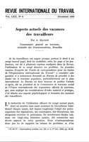 Aspects actuels des vacances des travailleurs