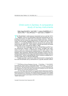 Child work in Zambia: a comparative study of survey instruments